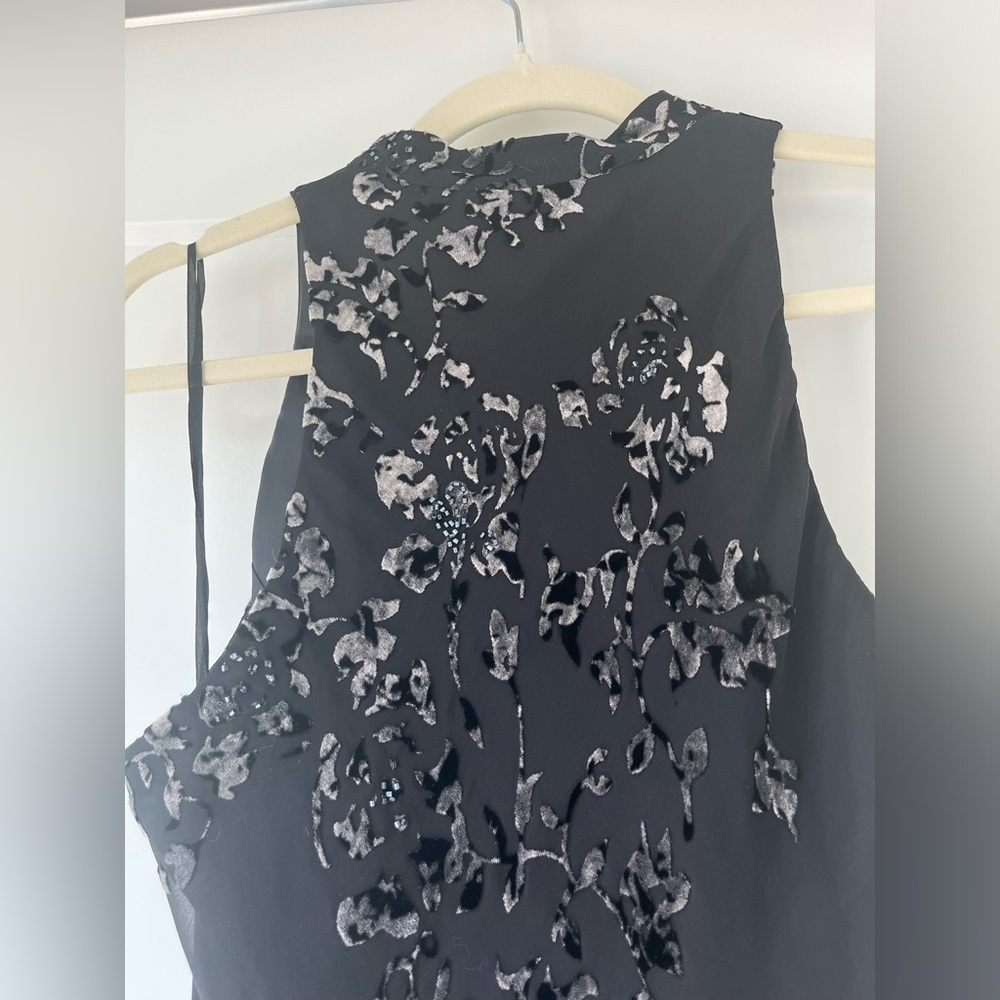 Vintage Y2K Jones New York Cowl Neck Silk & Velvet dress - Picture 5 of 6